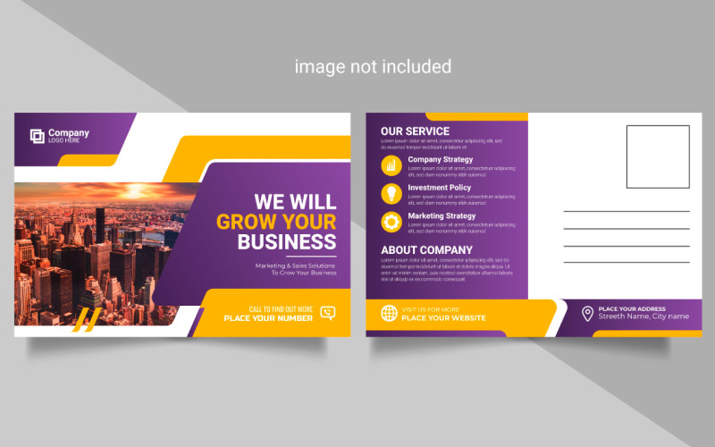 Zakelijke briefkaart ontwerpsjabloon. geweldige en moderne ontwerpsjabloon voor ansichtkaarten