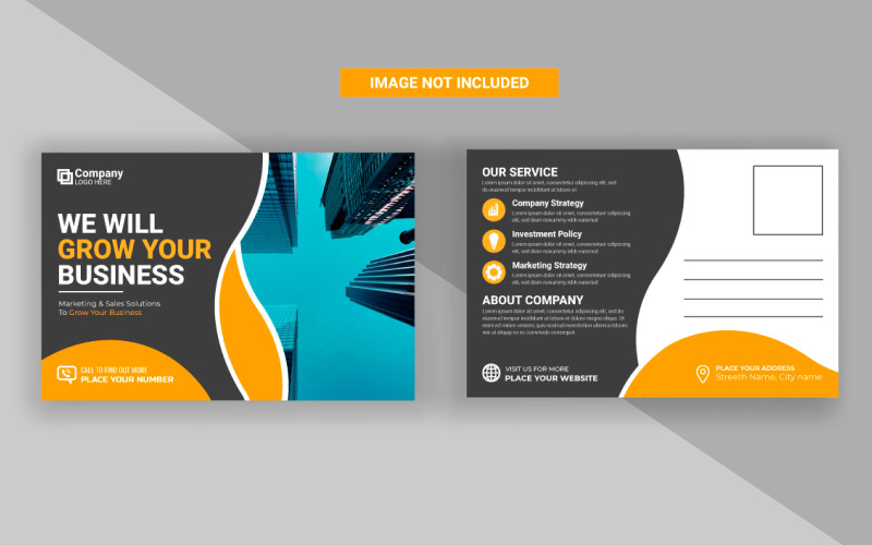 Zakelijke briefkaart ontwerpsjabloon. modern ansichtkaartontwerp. Ansichtkaart ontwerpsjabloon.