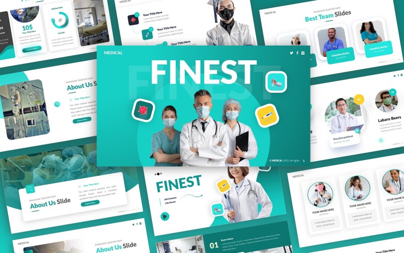Finest - Modello di PowerPoint multiuso medico