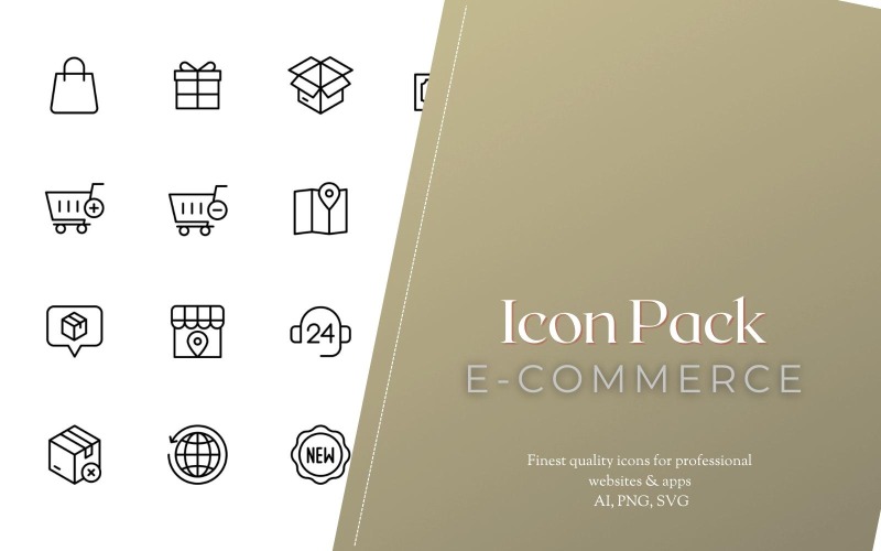 Grote E-commerce / Winkelen Icon Set