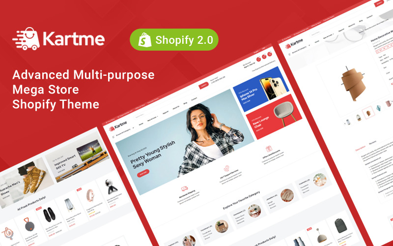 Kartme - Geavanceerde multifunctionele Mega Store Shopify 2.0 responsief thema