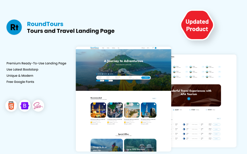 RoundTours Free Tours and Travel Landing Page RoundTours Free Tours and Travel Landing Page