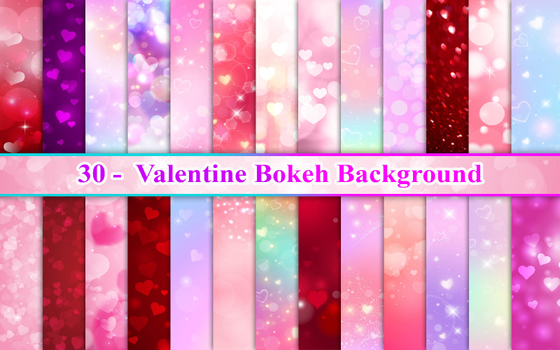 Valentine Bokeh pozadí, Valentines Day Bokeh pozadí, Valentines Day digitální papír