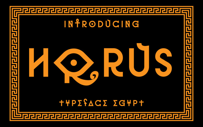 Horus - Egypte hiëroglief stijl lettertype