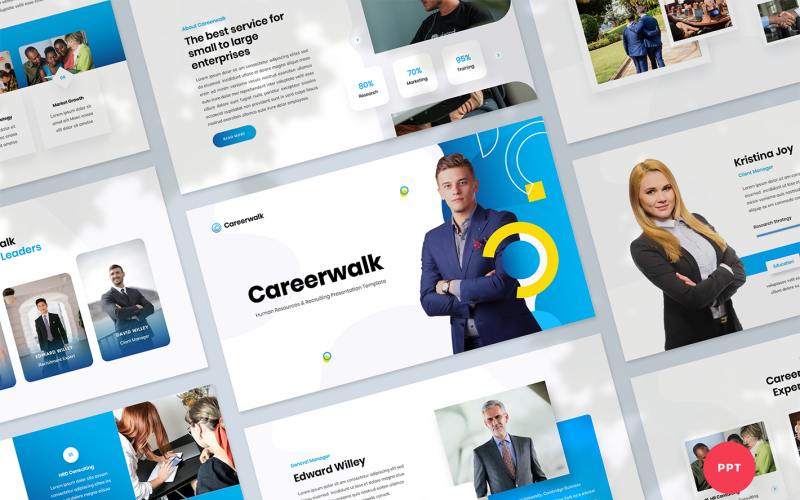 Human Resources en Werving Presentatie PowerPoint-sjabloon