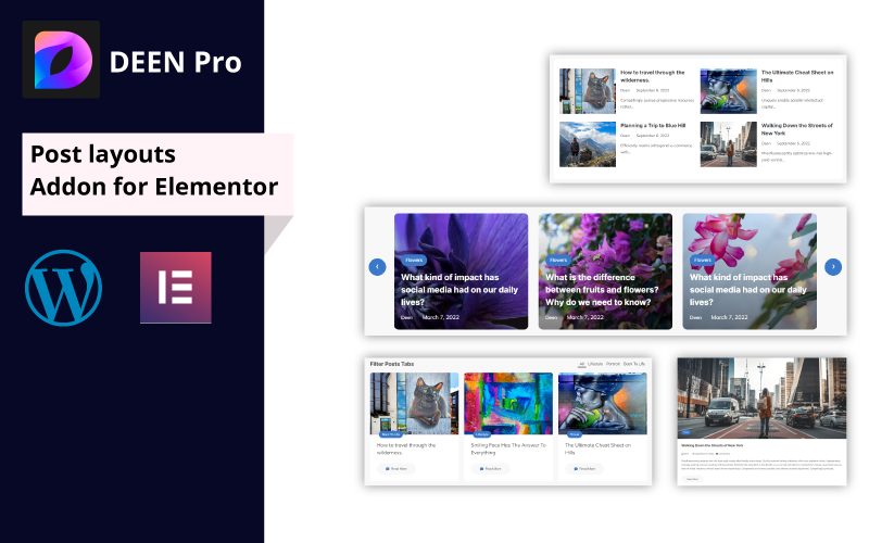 Deen Pro | Componente aggiuntivo per i layout dei post per Elementor