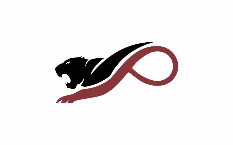 Modèle de logo de tigre infini