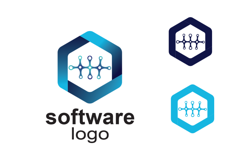 Tamplate projektowania logo oprogramowania
