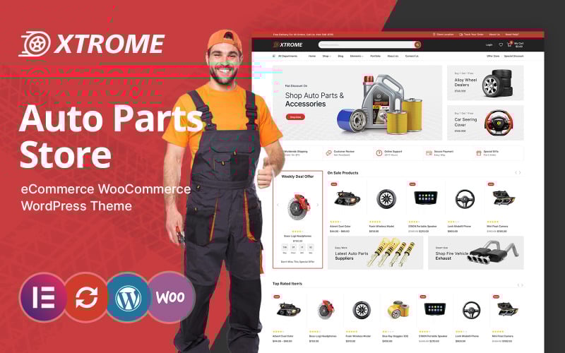 Xtrome - 汽车和备件 WooCommerce 主题