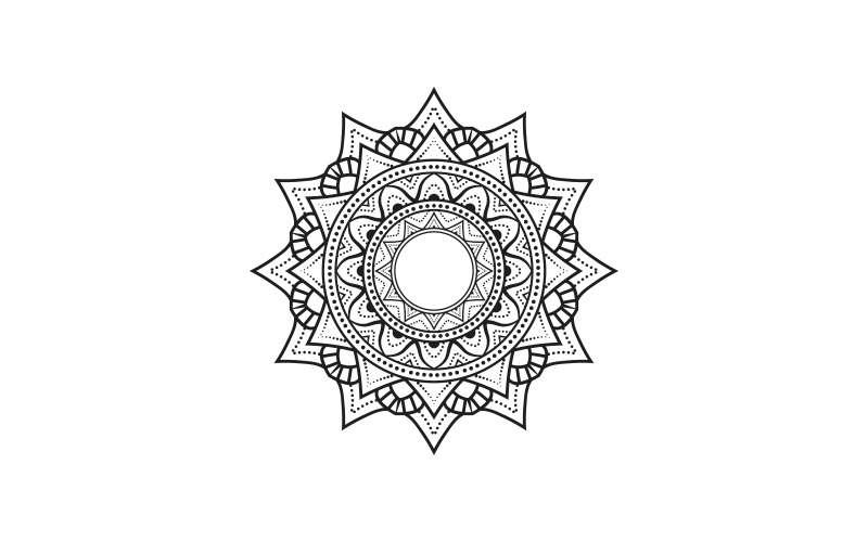 Conception de mandala ornemental de luxe, coloriage de fleurs pour les intérieurs Kdp
