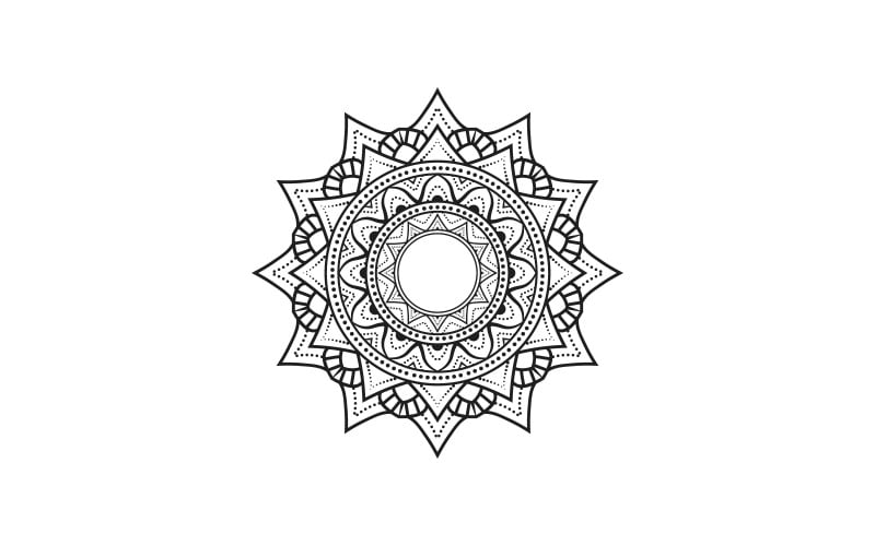 Luxe Sier Mandala Ontwerp, Bloemen Kleurplaat Voor Kdp Interieurs