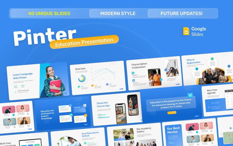 Pinter Education Google Slides-Vorlage