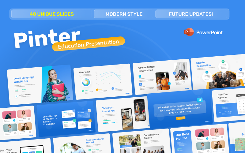 Pinter Education Шаблон PowerPoint