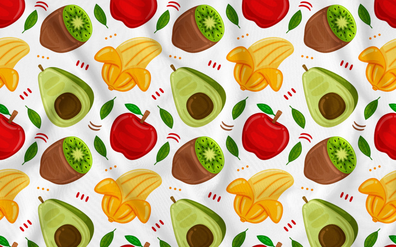 Vetor de padrão sem emenda de frutas # 01