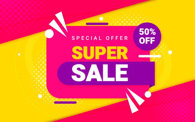 Verkaufsmarketing-Banner mit ausgeschnittenem Preis