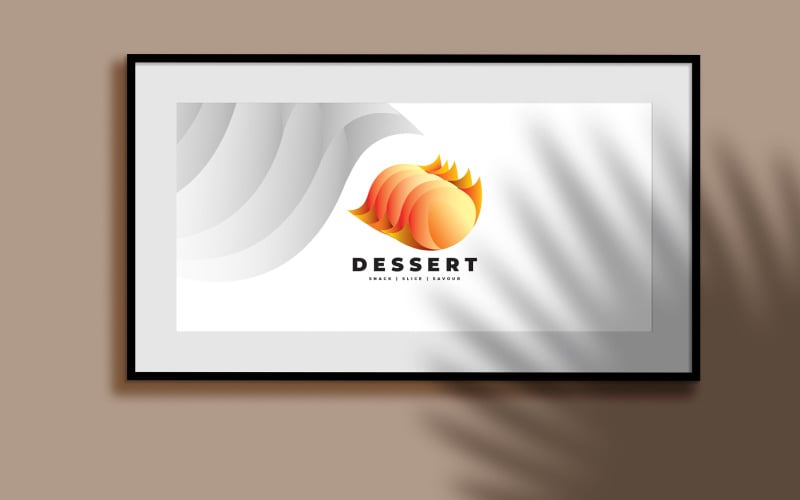 Logo dell'alimento da dessert culinario delizioso