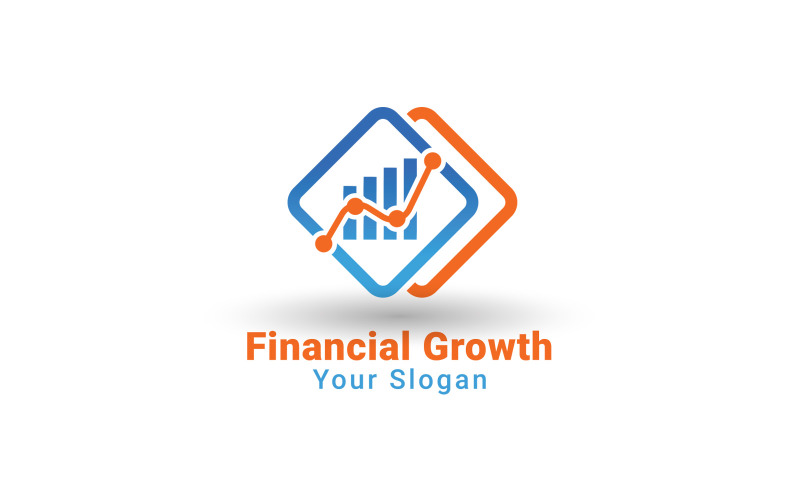 Logo de localisation financière, modèle de logo comptable