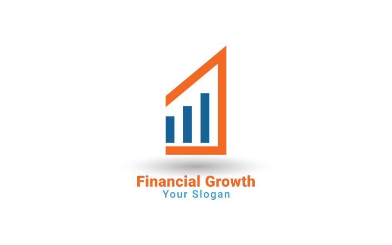 Logo firmy finansowej, szablon logo rachunkowości