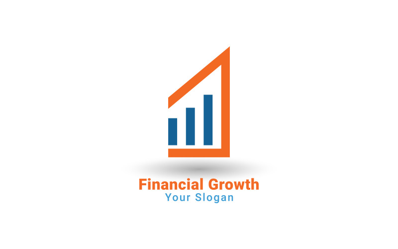 Логотип финансового бизнеса, шаблон логотипа бухгалтерского учета