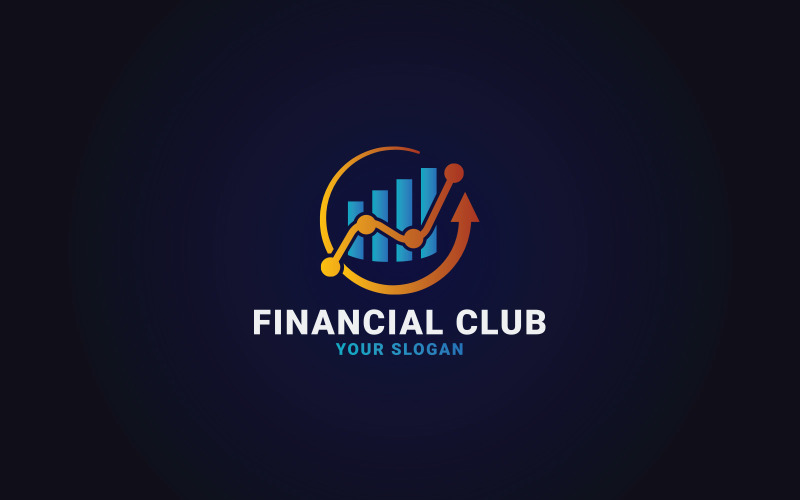 Marketing és pénzügyi üzleti logó, számviteli logó