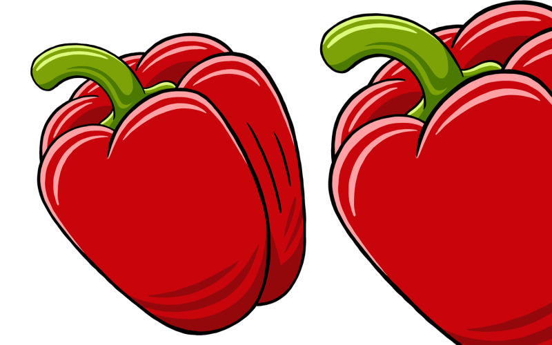 Illustration vectorielle de poivron rouge