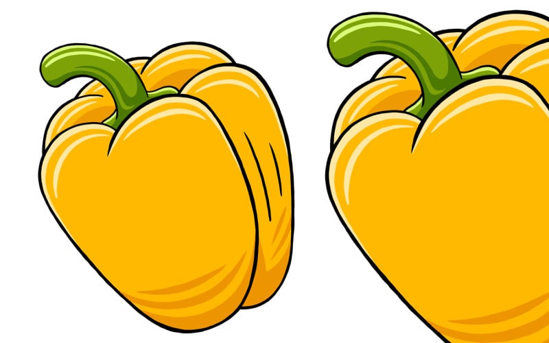Illustration vectorielle de poivron jaune