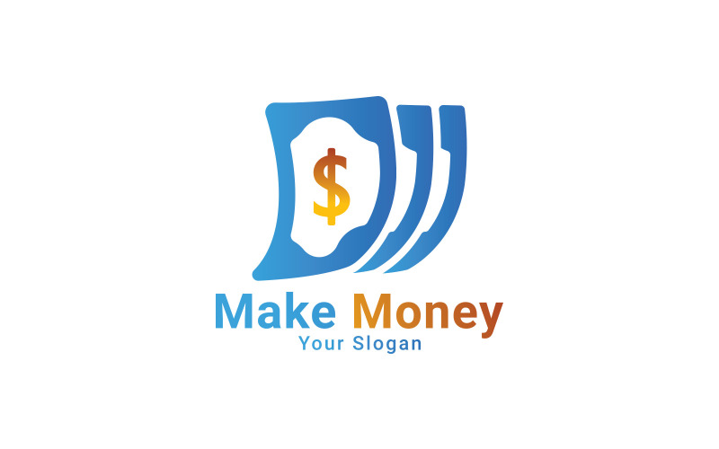 Зарабатывайте деньги с логотипом руки, логотипом Business Money, логотипом финансового консультанта