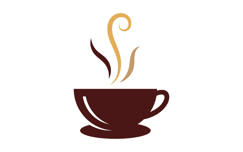 Чашка кави логотип кав'ярня векторної icon дизайн V1