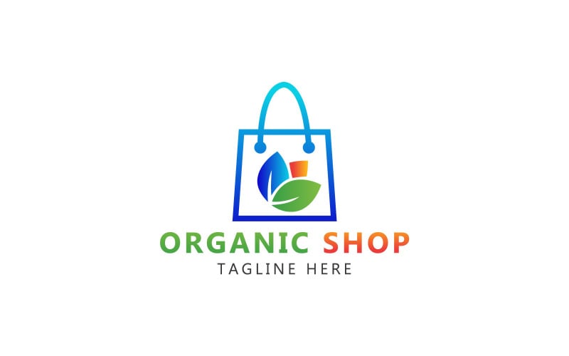 Ekologisk butik och Fresh Farm Logotyp Mall