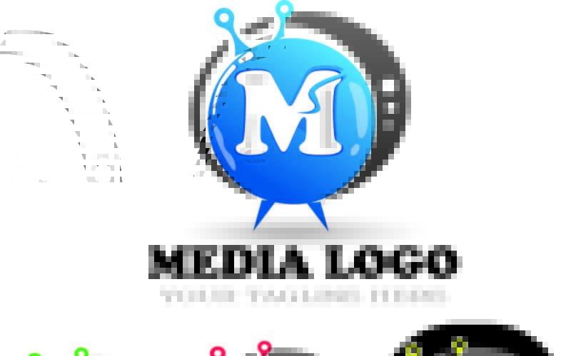 Media-logo M Woordafstemming met M-logo