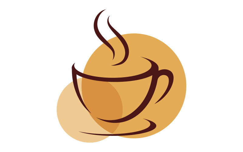 Tazza di caffè Logo coffee shop vettore icona design V13