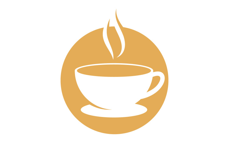 Xícara de café Logo coffee shop vector icon design V10