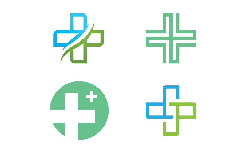 Дизайн векторной иллюстрации шаблона медицинского логотипа V10