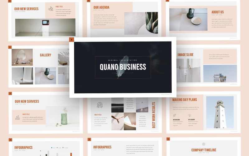 Modello per diapositive Google di Quano Clean Business