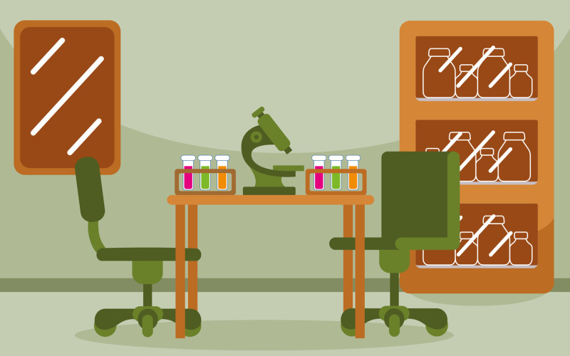Vetenskapslaboratorium vektorillustration