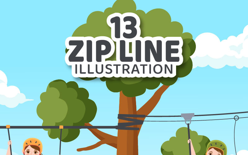 13 Иллюстрация дизайна Zip Line