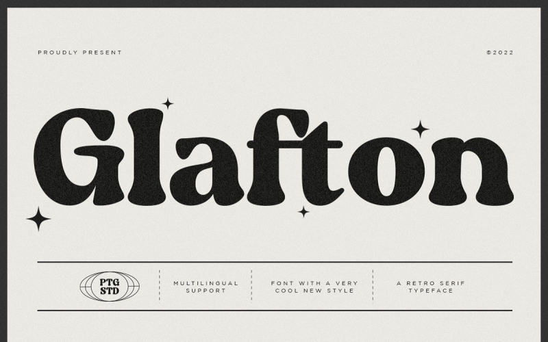 Глафтон | Ретро шрифт із засічками