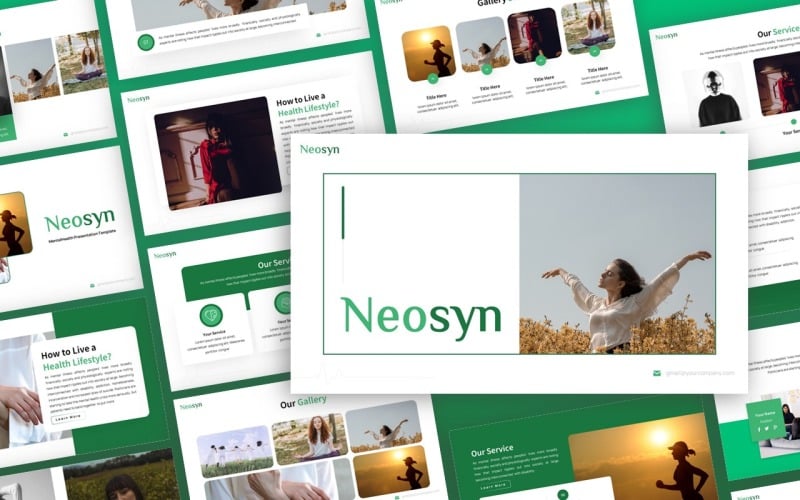 Neosyn - Multifunctionele PowerPoint-sjabloon voor geestelijke gezondheid