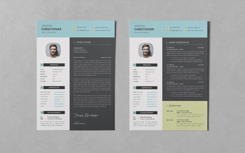 Currículum/CV Plantillas de diseño PSD Vol. 138