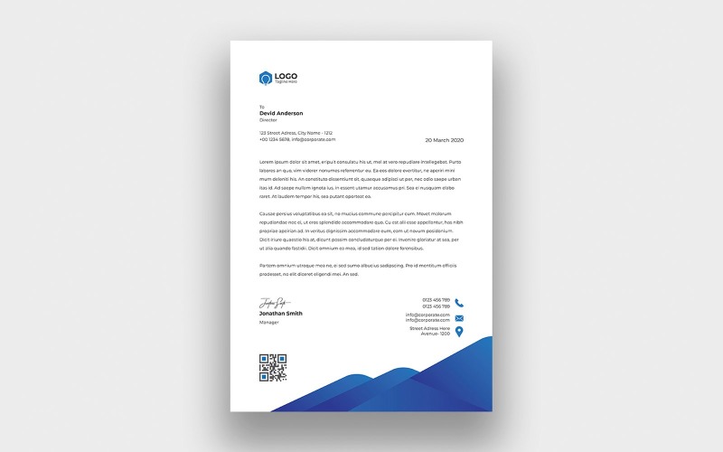 Kreatives modernes Geschäftsbriefkopf-Vorlagendesign