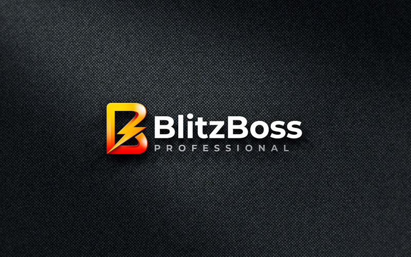 B harfi - Blitz Logo şablonu