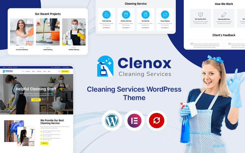 Clenox - Tema WordPress de serviços de limpeza