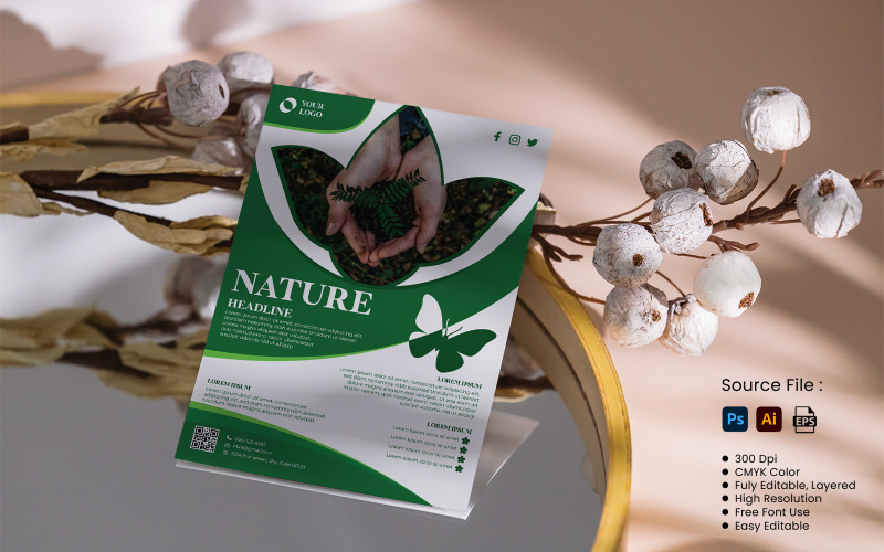 Natur-Flyer-Grafik-Vorlage