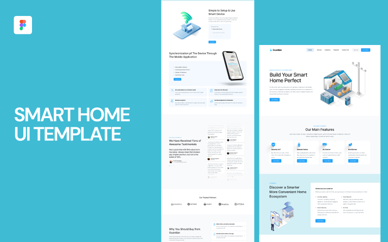 Smart Home UI Figma-sjabloon