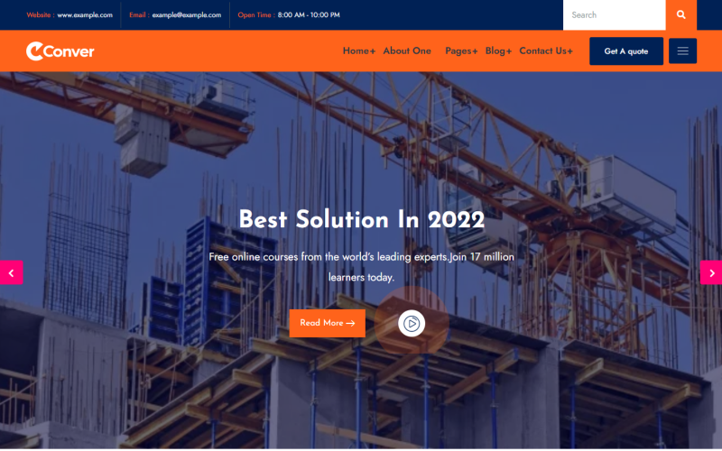 Conve - İnşaat WordPress Teması