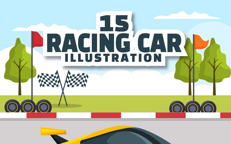 15 Formelsportwagen-Illustration