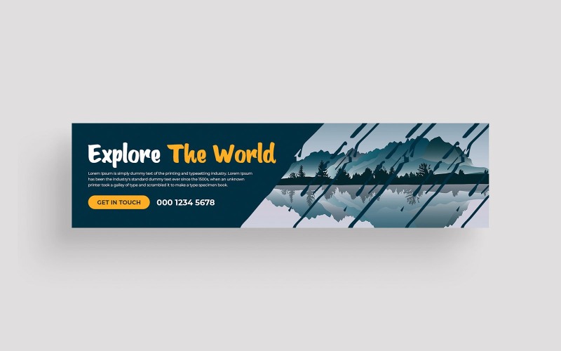 Modello di foto di copertina di LinkedIn per il tour di viaggio moderno