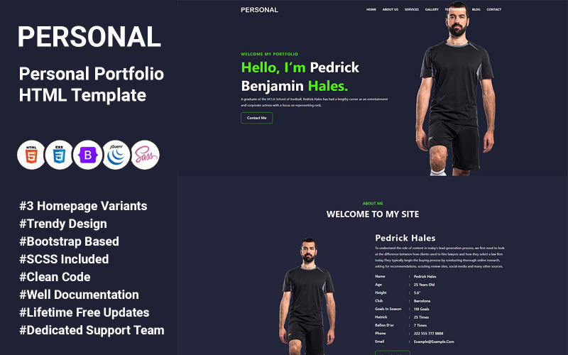Personal - Multipurpose Personal Portfolio HTML-mall