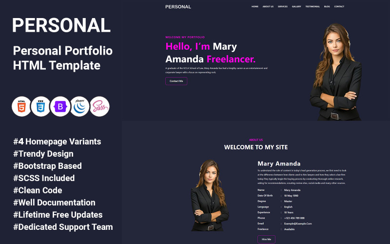 Personale - Modello HTML per portfolio personale multiuso
