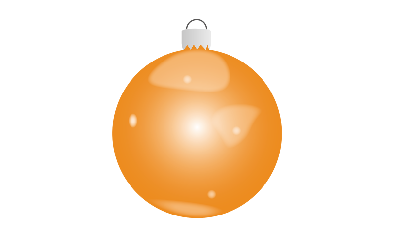 Vecteur d'illustration orange de sphère de Noël